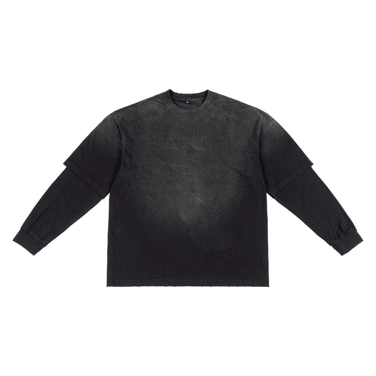 Unisex Heavyweight Washed Vintage Double-Gauze Long-Sleeve T-Shirt (280GSM)