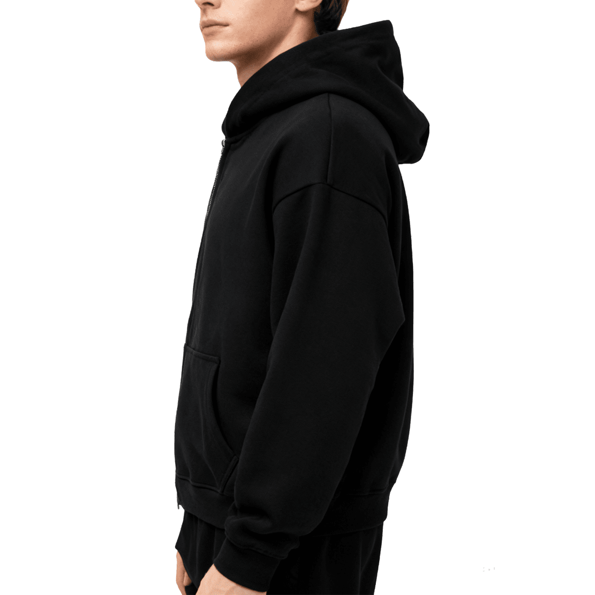 Unisex Heavyweight Cropped Oversized Zip-Up Hoodie (460GSM)