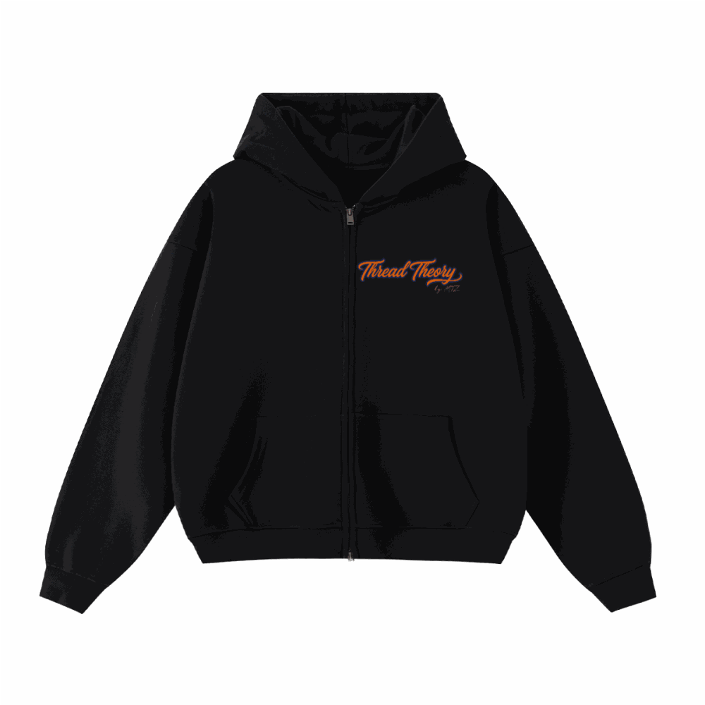 Unisex Heavyweight Cropped Oversized Zip-Up Hoodie (460GSM)