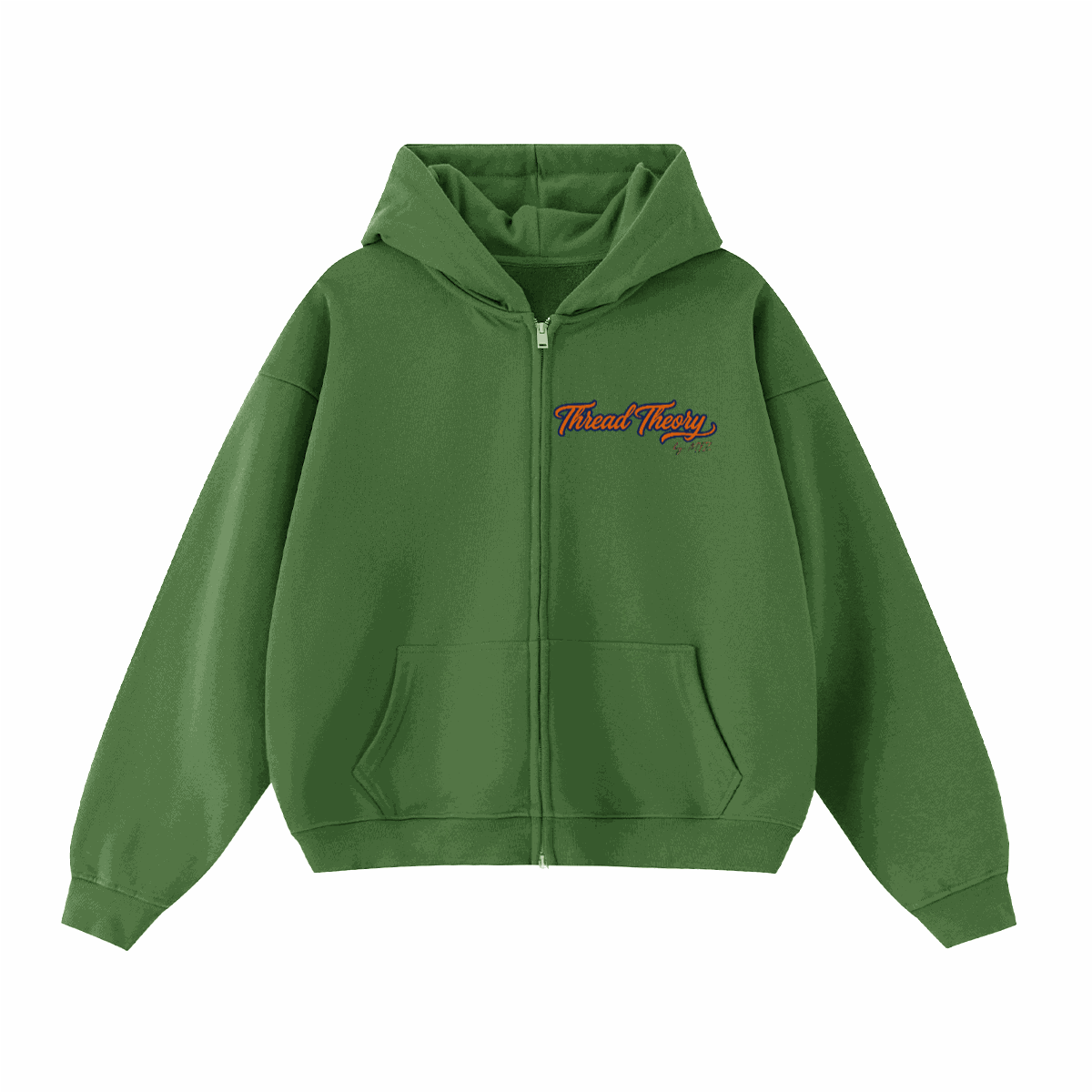 Unisex Heavyweight Cropped Oversized Zip-Up Hoodie (460GSM)