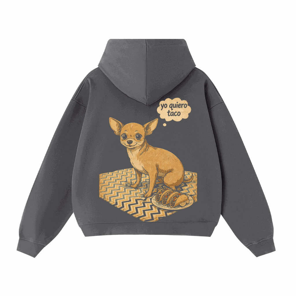 Unisex Heavyweight Cropped Oversized Zip-Up Hoodie (460GSM)