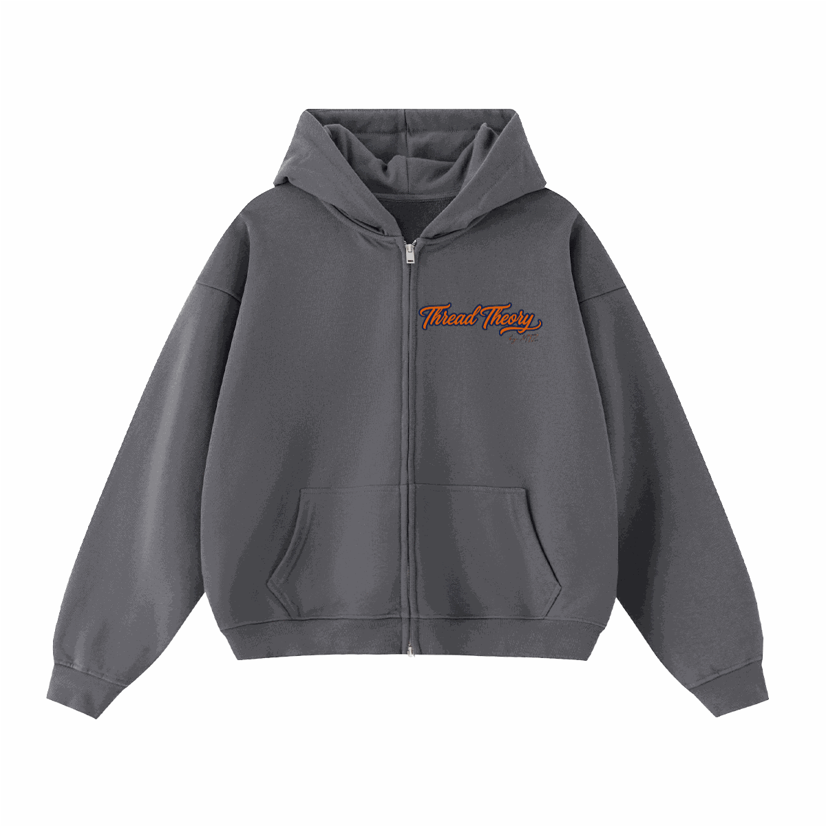 Unisex Heavyweight Cropped Oversized Zip-Up Hoodie (460GSM)