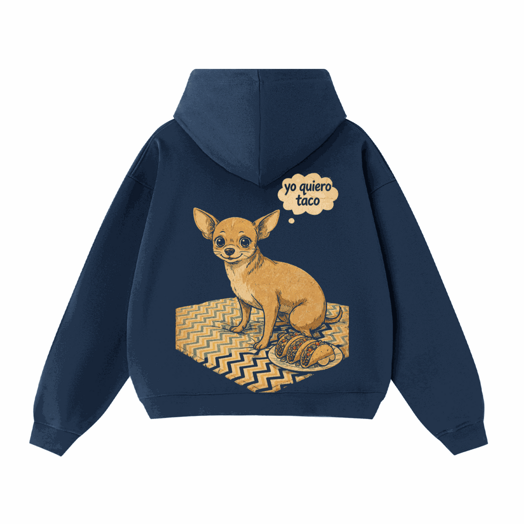 Unisex Heavyweight Cropped Oversized Zip-Up Hoodie (460GSM)