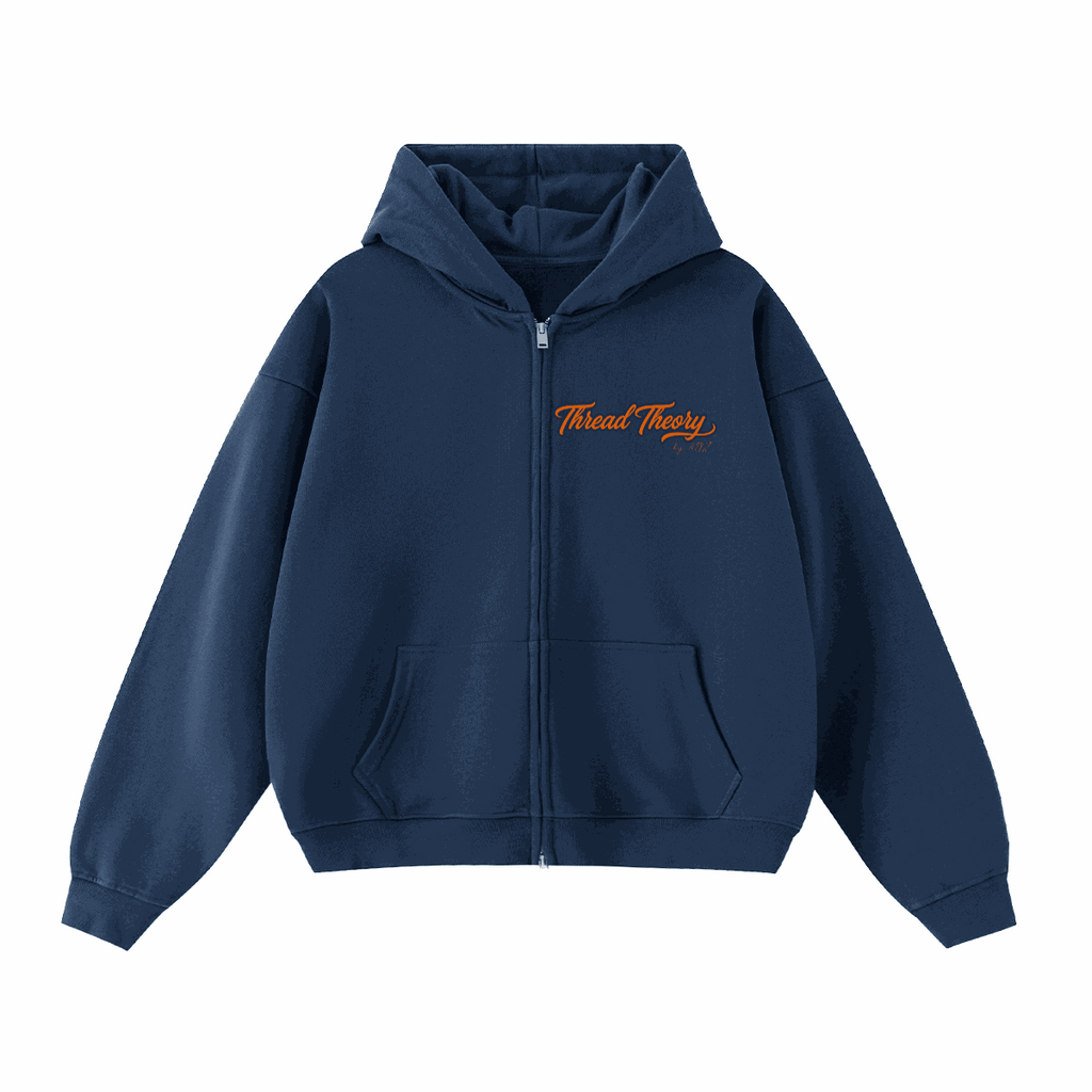 Unisex Heavyweight Cropped Oversized Zip-Up Hoodie (460GSM)