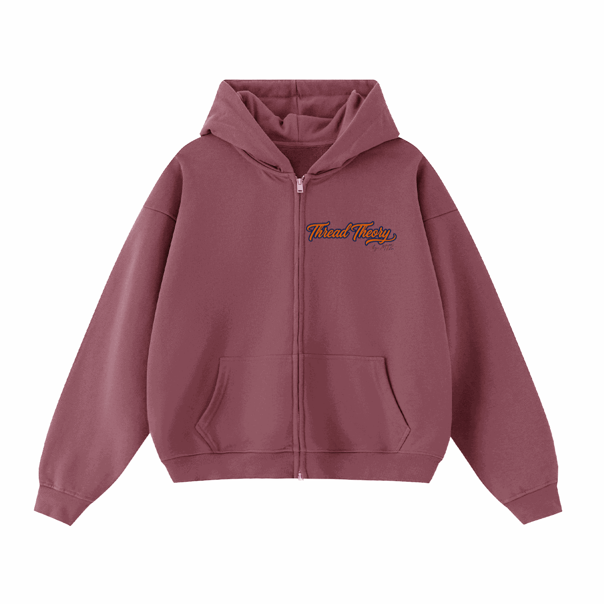 Unisex Heavyweight Cropped Oversized Zip-Up Hoodie (460GSM)