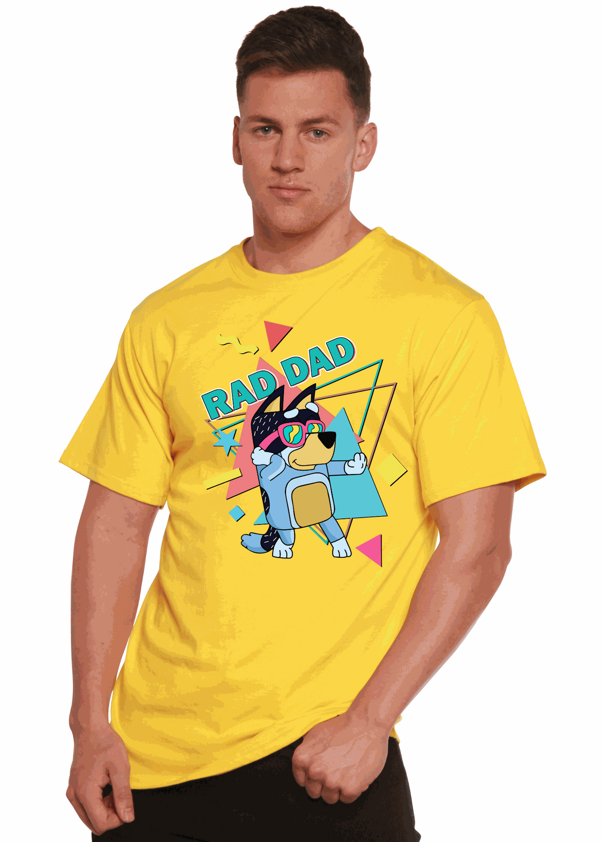 Rad Dad Bluey Men's Bamboo Short Sleeve Graphic T-Shirt