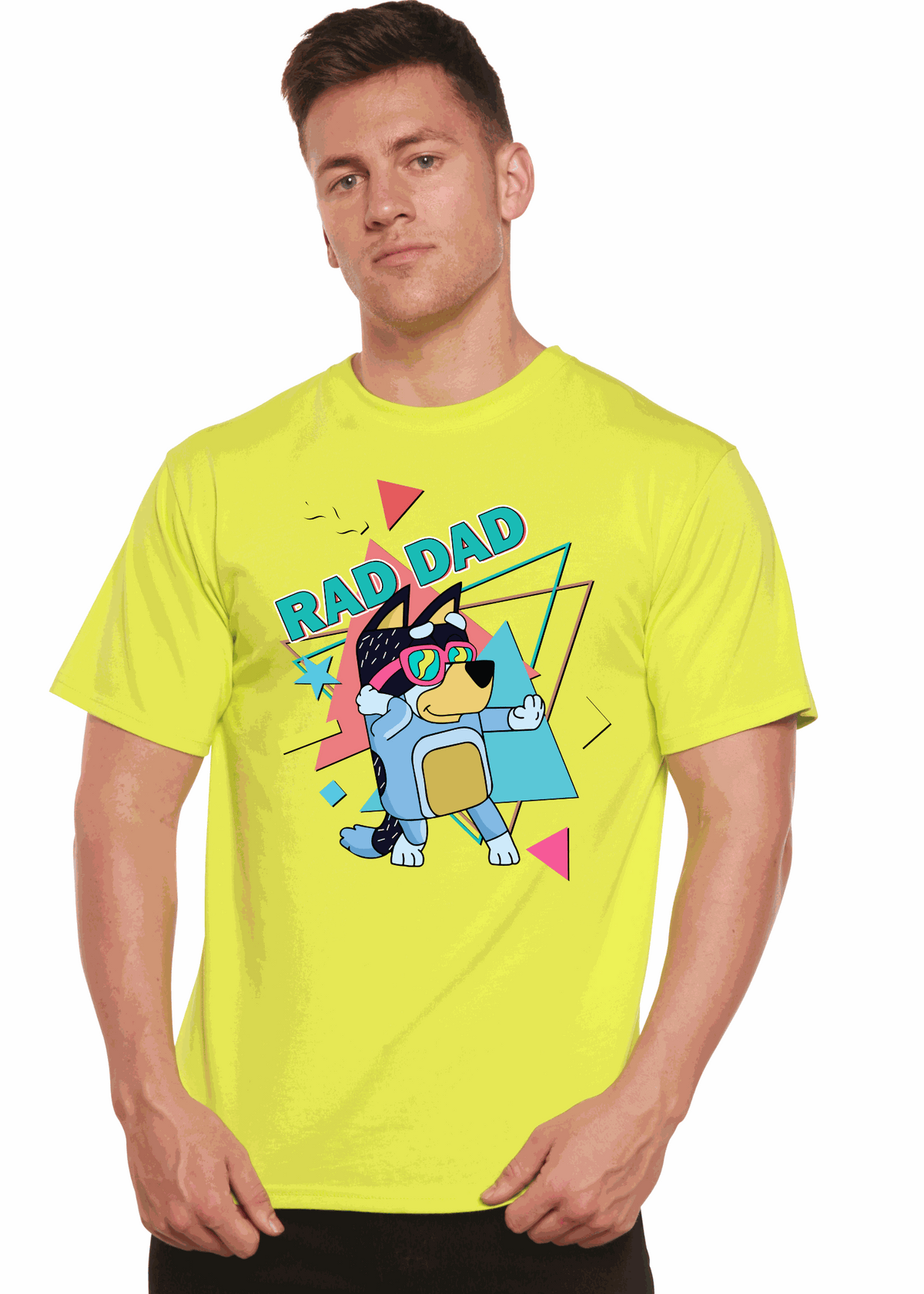 Rad Dad Bluey Men's Bamboo Short Sleeve Graphic T-Shirt