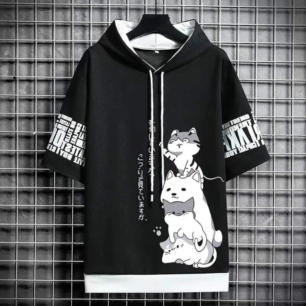 Men's Summer Cartoon Hoodie - Harajuku Short Sleeve