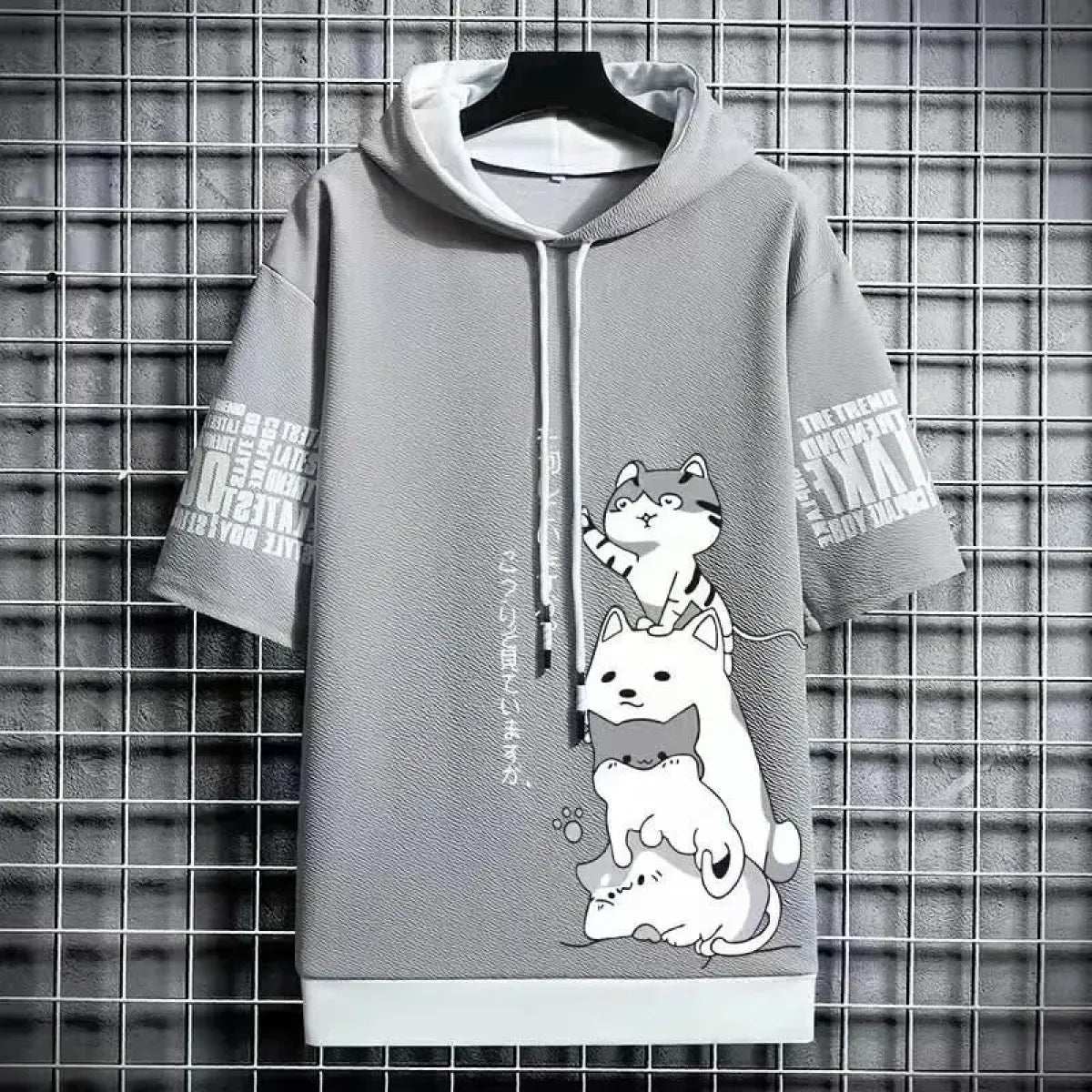Men's Summer Cartoon Hoodie - Harajuku Short Sleeve